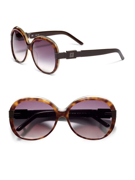 givenchy tortoise sunglasses|GIVENCHY Round.